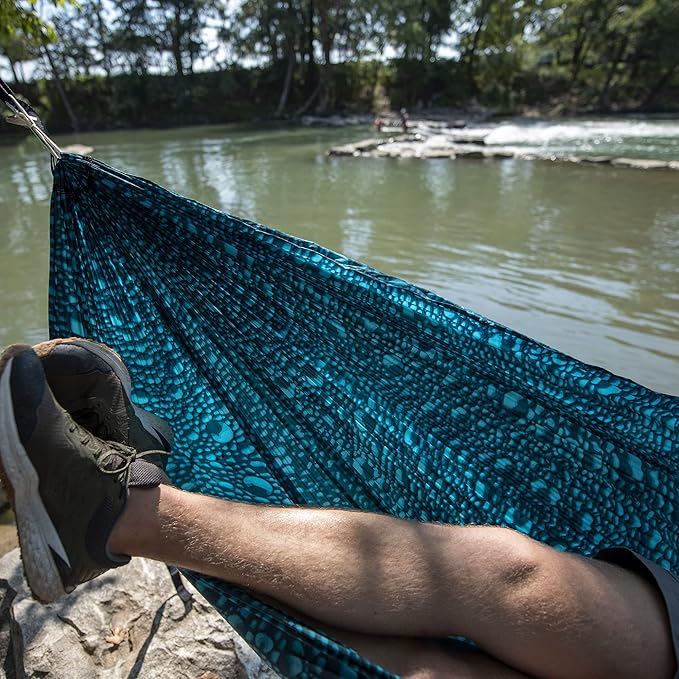 Kijaro Lightweight Hammock – Perfect Backpacking Hammock, Portable Hammock & Camping Hammock – Holds Up to 300lbs – Various Outdoor Hammock Colors & Patterns