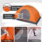 Outvita Camping Dome Tent, 1-4 Person Waterproof Windproof Easy Setup Spacious Family Tents with Carry Bag & Rain Fly for Hiking Backpacking Traveling Glamping Beach