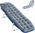 LILYPELLE Folding Camping Cot, Extra Wide Heavy Duty Sleeping Cots with Carry Bag, Double Layer Oxford Portable Travel Camp Cots for Home, Office Nap and Outdoor Beach