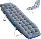 LILYPELLE Folding Camping Cot, Extra Wide Heavy Duty Sleeping Cots with Carry Bag, Double Layer Oxford Portable Travel Camp Cots for Home, Office Nap and Outdoor Beach
