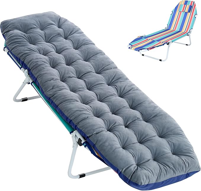LILYPELLE Folding Camping Cot, Extra Wide Heavy Duty Sleeping Cots with Carry Bag, Double Layer Oxford Portable Travel Camp Cots for Home, Office Nap and Outdoor Beach