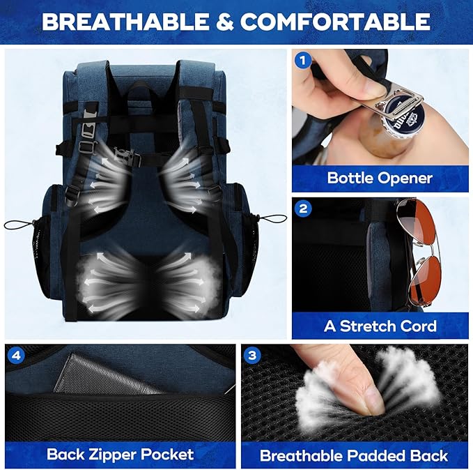 Maelstrom Backpack Cooler,Soft Lightweight Leakproof Cooler Backpack,Men Women 35/50 Can Insulated Cooler Bag,Keeps Hot/Cold for Up to 16 Hours,Perfect for Camping, Beach
