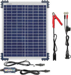 Optimate Solar Duo, TM522-D2, 6-Step 12V / 12.8V 1.6A Weatherproof Solar Battery Saving Charger & maintainer
