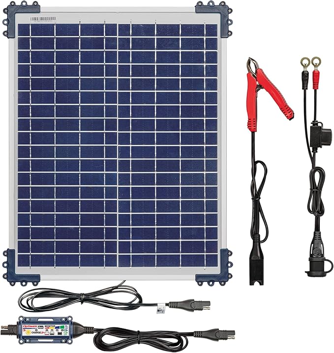 Optimate Solar Duo, TM522-D2, 6-Step 12V / 12.8V 1.6A Weatherproof Solar Battery Saving Charger & maintainer