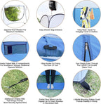 Leader Accessories Pop Up Shower Tent Dressing Changing Room Privacy Portable Camping Shelters 4' x 4' x 78" H Extra-Large Space