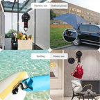 CONBOLA Suction Cups Hooks Heavy Duty Camper Accessories Car Camping Essentials Tie Down 2 Pieces Suction Cup with Securing Hook Strong Power for Car Awning Boat SUV Tent Window Glass.(2 pcs)