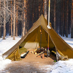 Tipi Tent Camping Hot Tent, Rheum Nobile Lightweight Teepee Waterproof with Stove Jack for 2-4 Person Hiking, Hunting, Backpacking