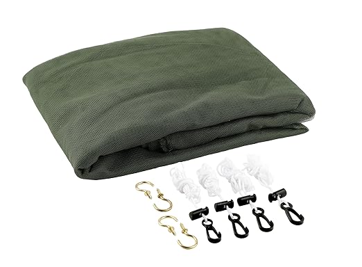 Coghlan's Rectangular Mosquito Net – Lightweight Mesh Canopy for Camping, Travel, and Outdoor Use – Includes Tie Loops, Carry Bag, Twine, Hooks, Anchors, Nails – Green, 78" x 32" x 59"