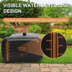150 Gallon Water Storage Bladder - 1000D PVC Black RV Water Bladder, Portable Collapsible Storage Tank Containers for Gardens, Camping, Emergency Use