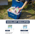 EchoSmile Insulated Portable Cooler 20L/21qt, Outdoor Hard Cooler Ice Chest Box for Camping, Drink, Beach, Fishing and Boating