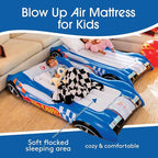 Hot Wheels & FUNBOY Kids Sleepover Bed & Air Mattress. Perfect for Sleepovers. Includes Carrying Storage Bag, Twin