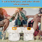Tessco for you 12 Pack 1.3 Gallon Collapsible Water Storage Bag Water Container Emergency Jug Plastic Storage Pouch Freezable Carrier Tank Foldable Bottle for Outdoor Sport Camping (Clear with Scale)