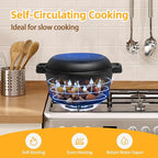 Pre-Seasoned Cast Iron Dutch Oven Pot with Skillet Lid, 5 Qt Bread Dutch Oven Includes Proofing Basket Sourdough Starter Kit for Bread Baking, Camping, Frying and Braising