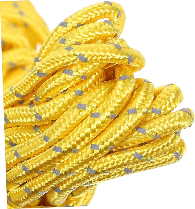 Kisangel 4sets Tent Ropes with Buckle Lightweight Outdoor Canopy Fixing Tools for Camping Hiking and Backpacking Reflective Each