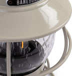 Barebones Railroad Lantern – Vintage White, Vintage-Inspired LED Camping Lantern with Rechargeable Battery – Adjustable Brightness Outdoor Light for Camping Gear, Backyard, and Home Decor