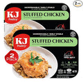 KJ Poultry Kosher Ready Meals - Stuffed Chicken Breast Rice, MRE Meat Meals Ready to Eat, Gluten Free, Halal, (2 Pack) Prepared Entree Fully Cooked, Shelf Stable Microwave Dinner, Travel Military