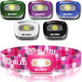 BLITZU, Hands-Free Headlamp, Long Range, Non-Slip Grip, High Power, Impact Resistant, Adjustable Light Modes, Battery Powered, Pink