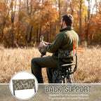 X Strike Fishing Chair with Cooler and Backrest, Folding Backpack Chair for Adults up to 350 lbs, Fishing Stools Portable for Outdoor, Camping, Hiking