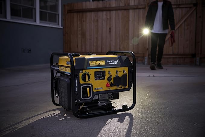 Champion Power Equipment 4500-Watt RV Ready Portable Open Frame Inverter Generator with Quiet Technology CO Shield