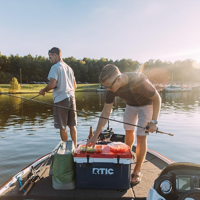 RTIC Ultra-Light 32 Quart Hard Cooler Insulated Portable Ice Chest Box for Drink, Beverage, Beach, Camping, Picnic, Fishing, Boat, Barbecue, 30% Lighter Than Rotomolded Coolers