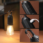 2Pcs Rechargeable Camping Light Bulbs,Portable LED Camping Lanterns,Hanging Tent Lamp with 3 Lighting Modes and Hook for Emergency, Hiking, Fishing, Backpacking,Power Outages