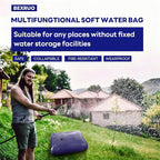 189 L/50 Gallon Water Bladder Tank, Blue Portable RV Water Tank, Large Capacity Water Storage Bladder for Camping, Garden, Emergency, Outdoor Sports