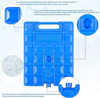 Large Freezer Cold Ice Pack Block Ice Chest, Reusable Long Lasting Quick Freezes with A Handle, for Coolers Lunch Box/Bag(1000g Set of 2)