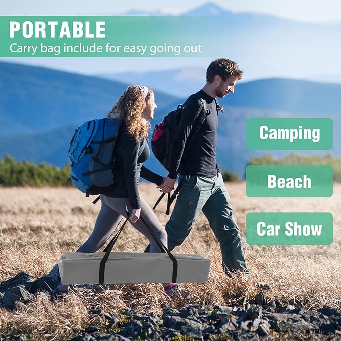 5x5 Pop Up Canopy Tent with One Sidewall, Instant Portable Beach Canopy, Outdoor Tent with Carry Bag for Camping, Sports, Tailgating, Events, Red