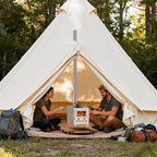 Upgraded Wood Stove, Hot Tent Stove Camping Portable Stainless Steel Wood Burning Stove with 7 Chimney Pipes for Wall Tent Camping, Hunting, Heating, Cooking, Ice Fishing, Boiling Water - Large