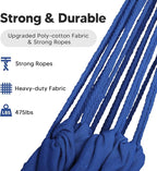 SUNCREAT Hammocks Outdoor Camping Double Hammock, 2 Person Outdoor Backyard Hammock, Navy