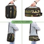 Tirrinia Expandable Insulated Lunch Bag for Men Women – Leakproof Reusable Cooler LunchBox for Kids & Adults with Shoulder Strap, Perfect for Work, School, Office, Travel,Camo