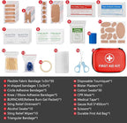 Mini First Aid Kit, 115 Piece Hard-Shell Portable EVA Emergency Medical Kit, Suitable for Home, Travel, Outdoor, Camping, Office, Car, Hiking, and School