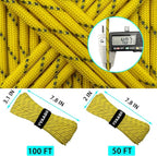 VVAAGG Reflective Paracord Rope 100FT, 7 Strand Nylon para Cord Lanyard Utility 550 Parachute Cord, 4mm Thin Tent Rope for Outdoor Camping Hiking