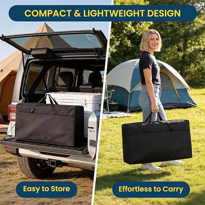 Slim-Fold Camping Kitchen Table, Metal Folding Portable Outdoor Cook Station with 4 Side Tables, 2 Storage Shelves & Carrying Bag, Heat Resistant Quick Set-Up for Picnic BBQ