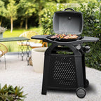 MASTER COOK Gas Grill with Side Tables - Portable Propane Gas Grill for Patio, Beach, Picnic, Outdoor Camping