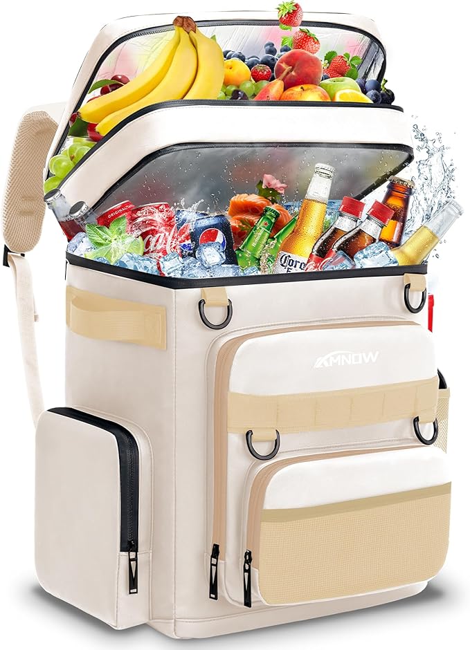 Backpack Cooler Insulated Leak Proof for Men Wowen 36 Cans Soft Cooler Backpack Insulated Waterproof Large Capacity Coolers Bag Portable for Lunch Camping Travel Picnic Hiking