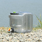 RedSwing 4 Gallon BPA Free Water Container, Portable Water Storage Tank with Spigot for Outdoor Camping Travel Hiking, PC Food Grade Thickened Bucket, Grey 15L