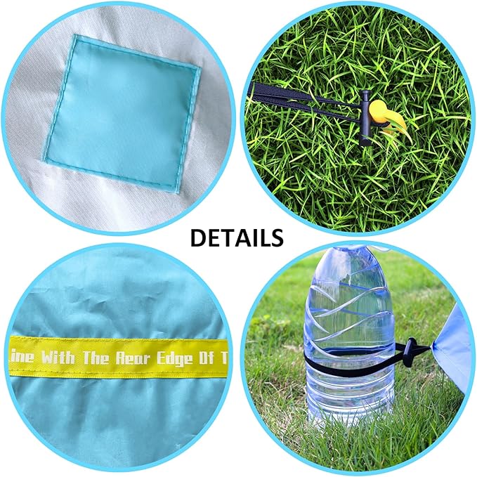 Hatchback Cabana with Magnets, 30 Second Setup Privacy Car Tent, Lightproof Changing Room for SUVs, Vans & MPVs, Turquoise & Blue