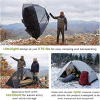 ATEPA Voyage 1-2 Person Backpacking Tent, 4 Season Ultralight Camping Tent, 4000mm Waterproof Double Layer Cold Wearther Easy Set Up Tent for Family Camp Hiking Hunting Outdoor Mountaineering Travel
