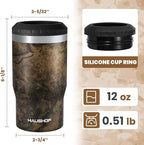 HAUSHOF Can Cooler, 12 oz Slim Can Cooler, 4 in 1 Insulated Beer Can Cooler, Fits for 12 oz Standard Can|12 oz Slim Can|12 oz Beer Bottle, Perfect for Camping, Beach, Picnic