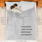 100% Cotton Sleeping Bag Liner with Full Length Zipper on 3 Sides; Single/Double Adult Sleep Sack for Travel & Camping, Multifunctional Travel Sheets (Unzipped 87”x87”) for Hotel, Lightweight