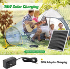 12" Solar Rechargeable Floor Fan for Home Outdoor Camping Gazebo Greenhouse Barn Poultry Pet House Cooling or Air Circulation