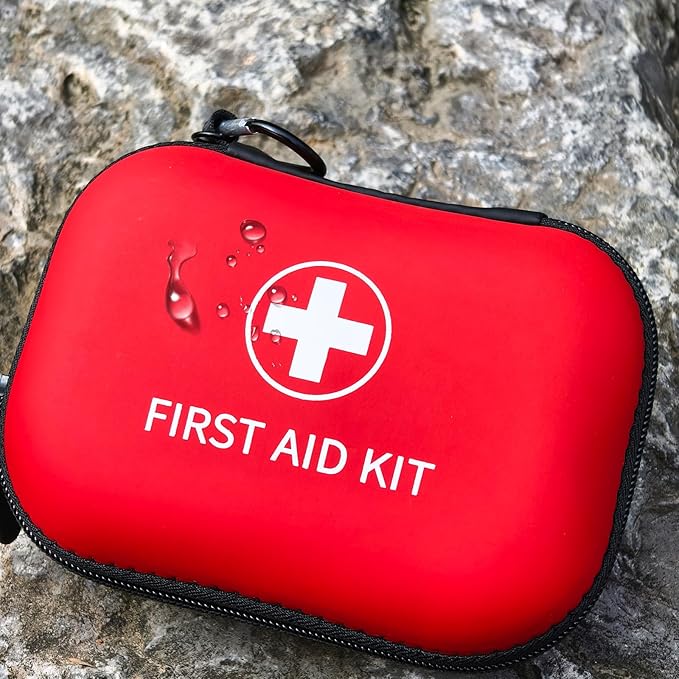 138 Pcs Mini First Aid Kit Travel Size, TSA Approved Small First Aid Kit for Car, Hiking & Home, Compact Travel Medicine Kit, Med Kit