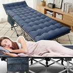 ABORON Heavy-Duty Folding Guest Bed for Adults, 500lb Capacity, Portable Extra Cot with 1229D Double Layer, Ideal for Indoor Guest Stays & Temporary Home Use