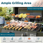 Happygrill 2 + 1 Burner Propane Gas Grill, 30,000 BTU Outdoor Cooking Grill with Storage Shelves & Porcelain-Enameled Grates, Portable BBQ Grills on Wheels w/Thermometer for Backyard, Camping & Picnic