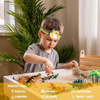 COSOOS LED Rechargeable Headlamp for Kids Flashlight Camping Gear, Outdoor Head Lamp for Boy Girl, 2.6oz Lightweight Headlight, Birthday Gift