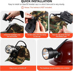 Coon Hunting Lights Headlamp for Coyotes Hog Predators, 10W Rechargeable & IPX5 Waterproof, 6 Lighting Modes, 45000LUX 4-Color LED (White Red Green Amber) with Camo Hunting Hat for Forehead