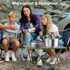 Small Folding Camping Table with Carry Bag, Portable Ultralight Compact Aluminum Beach Table, Foldable Mini Collapsible Camp Tables for Hiking Picnic Travel Cooking Outdoor, Green