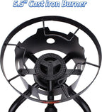 ARC Propane Burners For Outdoor, 15“ Wok Burner Single Propane Burner With Adjustable Legs, 65,000BTU Cast Iron Portable Propane Stove Great For Camping And Turkey Frying, Crawfish Cooking