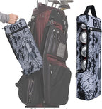 Golf Cooler Bag Plus Ice Pack Soft Sided Insulated Cooler Bag- Holds 6 Pack of Cans or 2 Wine Bottles - Grey Camo Golf Beer Sleeve Black Fits Discreetly in Golf Bags